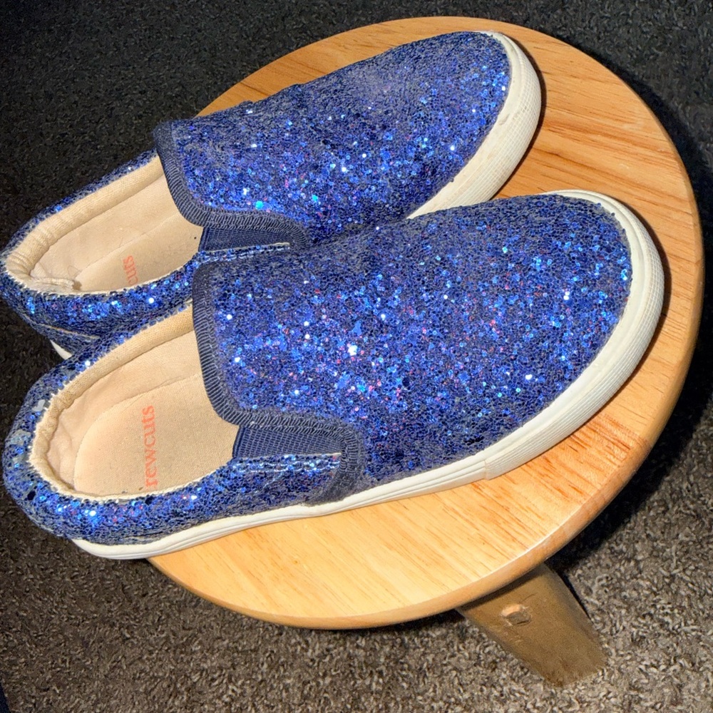 Crewcuts Glittery Blue Kids Sneakers